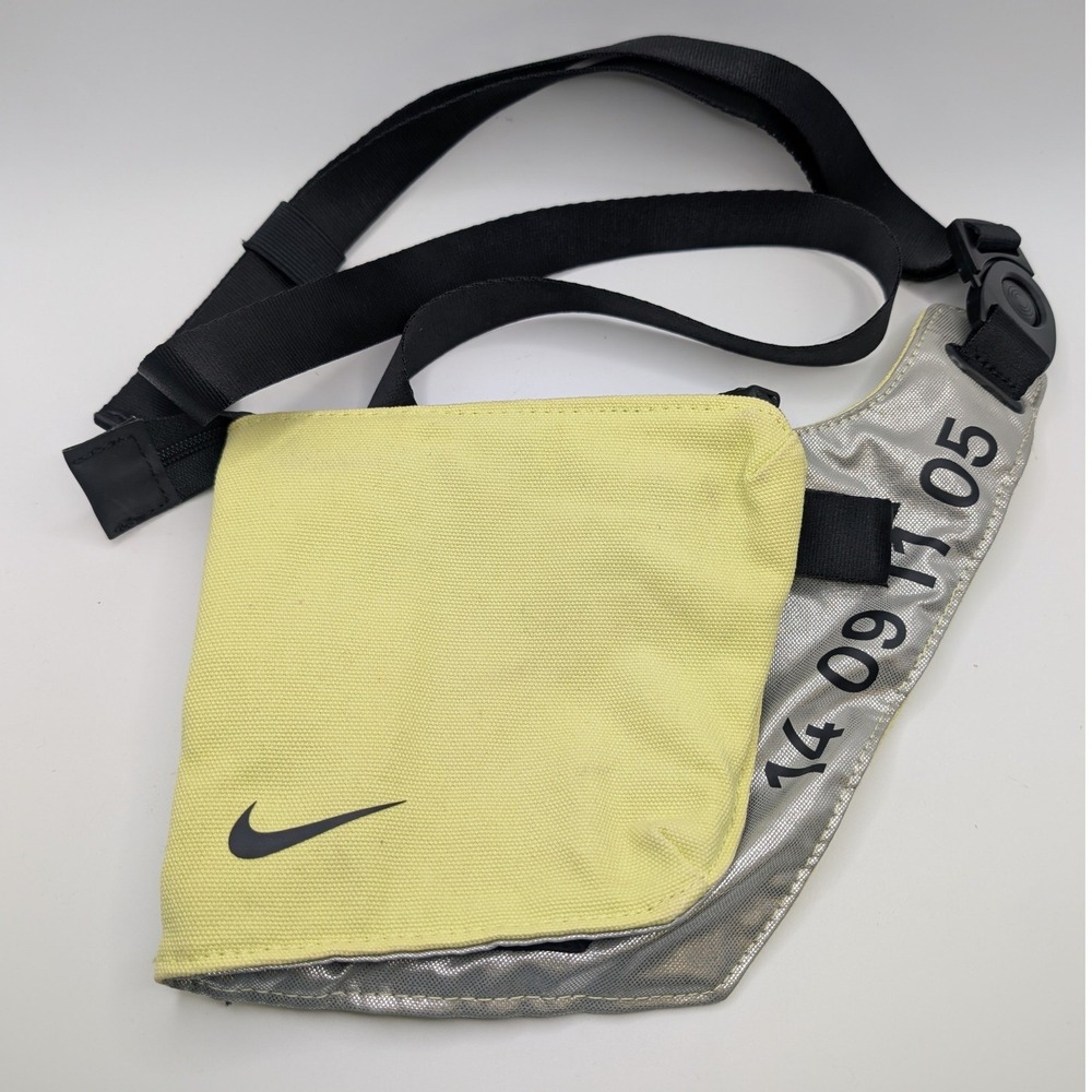 Nike x‎ Tech Crossbody Sling Bag Lime Yellow Metallic Silver Utility Hip Unisex